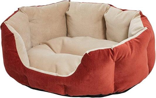 MidWest Homes for Pets QuietTime Deluxe Tulip Nesting Pet Bed, Russet/Tan, Medium