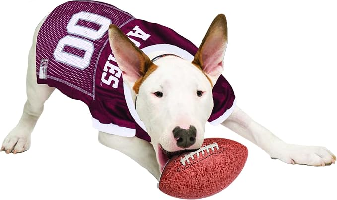 Pets First NCAA College Texas A&M Aggies Mesh Jersey for DOGS & CATS, XX-Large. Licensed Dog Jersey with your Favorite Football/Basketball College Team
