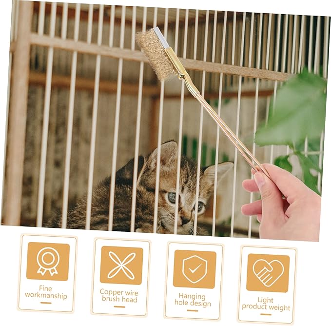 GALPADA 1Set Long Handle Bird Cage Cleaning Brush Brush for Maintenance Narrow Design for Convenient Cleaning Bird Supplies for Parrots