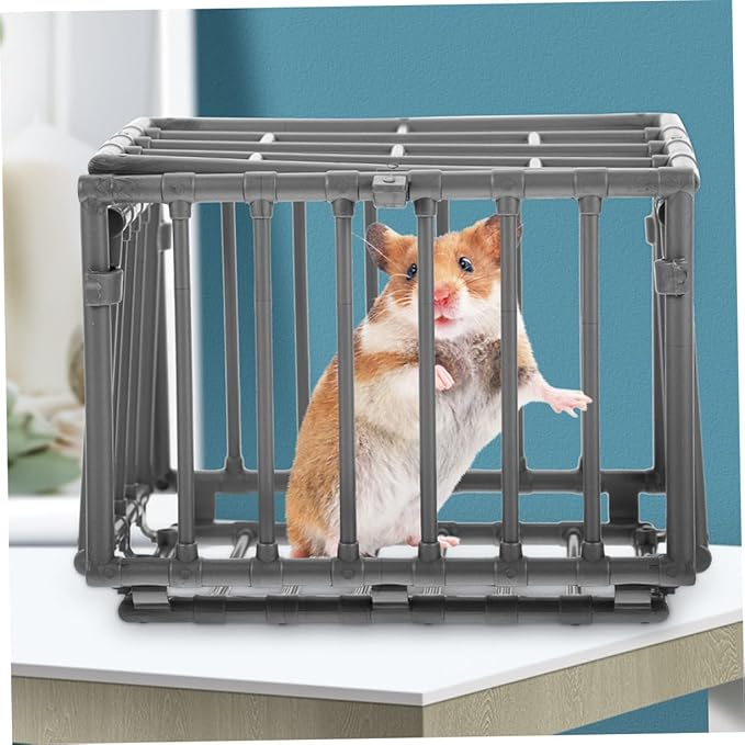 Mipcase 3pcs Mini Animal Pen Model Small Hamster Cage Birdcage Decor Rat Toy Guinea Pig Cage Accessory