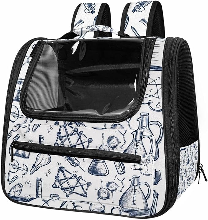 Chemistry Symbols icon Set (2) Cat Backpack Carrier, Large Pet Backpack for Medium Small Dog Cat Puppy Kitty Bunny