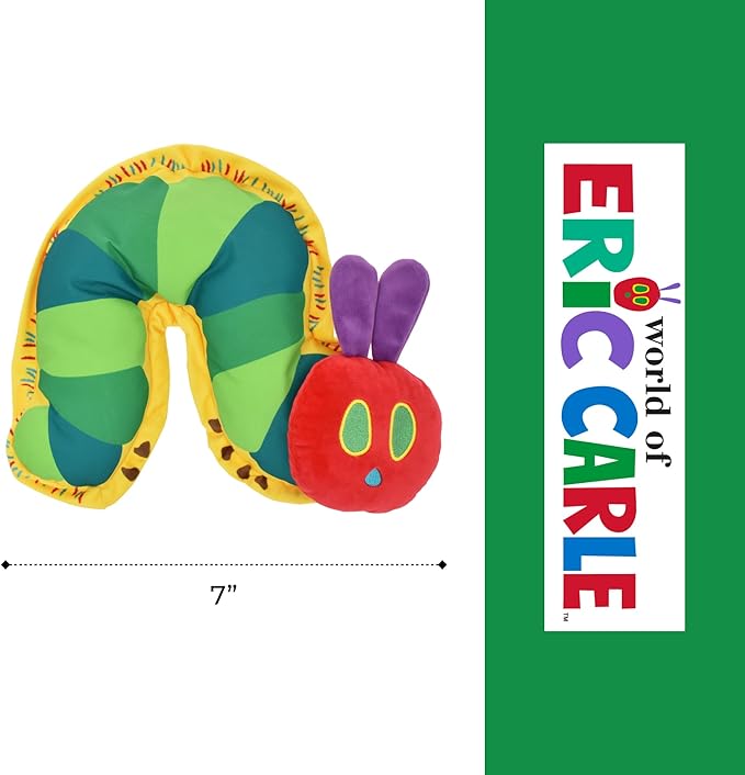 Multipet Eric Carle Very Hungry Caterpillar Crinkle Flattie 7" Dog Toy