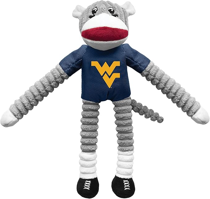 Littlearth NCAA Unisex NCAA Sock Monkey and Flying Disc Pet Toy Combo Set