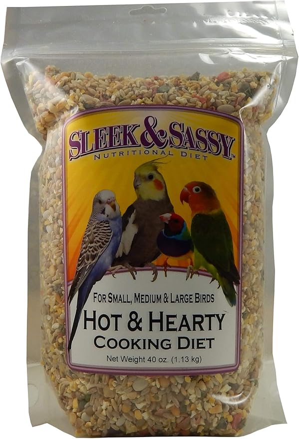 SLEEK & SASSY Hot & Hearty Premium Cooking Diet for Birds (40 oz.)