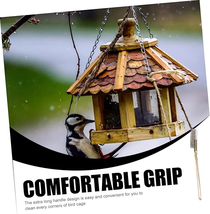2pcs Bird Cage Cleaning Brush Wire Brushes for Pet Cage Maintenance Handle Design for Easy Cleaning of Bird Feces and