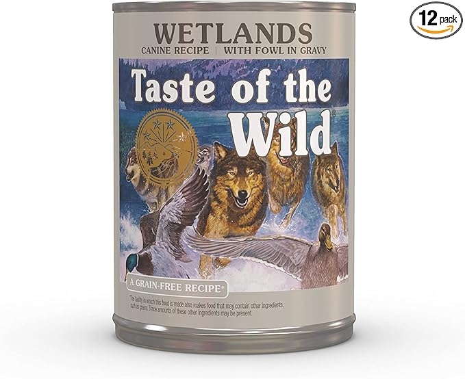 Taste of the Wild Wetlands Canine Recipe with Fowl in Gravy Canned Dog Food, 13.2-oz, Case of 12