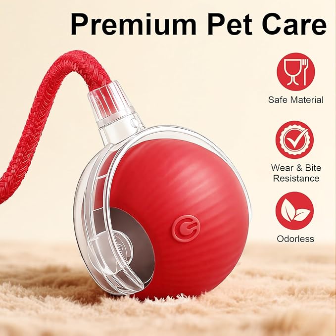 Interactive Cat Ball Red
