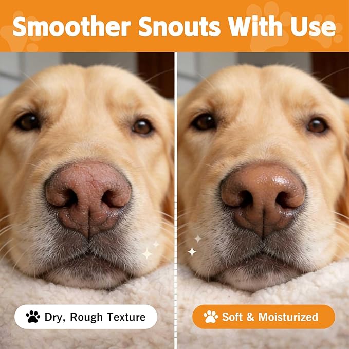 Lick-Safe Dog&Cat Paw & Nose Balm Stick - Soothing Moisturizer for Dry, Cracked Paws & Snout, Natural Pet Healing Balm with Shea Butter, Portable Stick for Dogs & Cats, 1.06 oz (1)