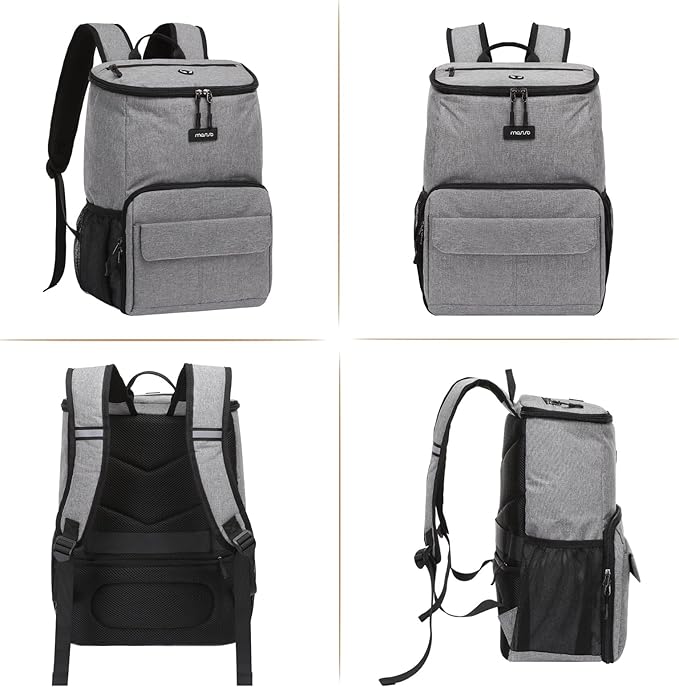 MOSISO Dog Travel Bag Backpack, Airline Approved Pet Accessories Organizer Daypack, Multi-Pockets Pet Supplies Storage Backpack with 2 Dog Food Baskets for Traveling Weekend Away, Grey