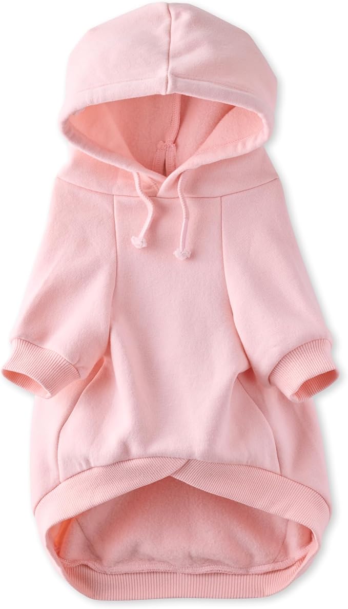 Pet Passion Rocky II - The Extra Comfy Hoodie, Organic Cotton and Recycled Poly Dog Hoodie Pet Coat Sweater for Small, Medium, Large Dogs, Pink, X-Large
