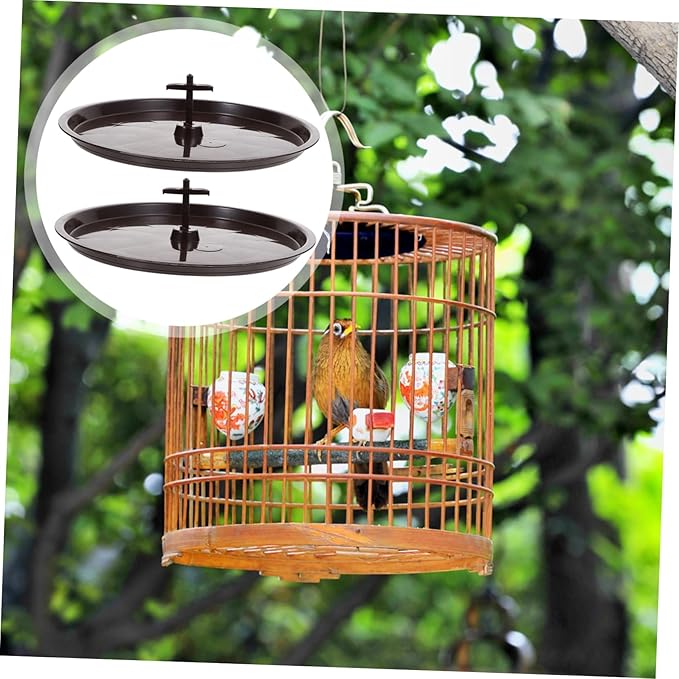 SUPVOX 4pcs Parakeet Poop Holder Tray Bird Toilet Pan for Cage Accessories Bird Cage Poop Tray Random Colors Easy to Clean