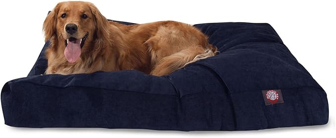 Majestic Pet Villa Rectangle Dog Bed Washable – Non Slip Comfy Pet Bed – Crate Bed with Removable Washable Cover – Kennel Bed for Sleeping, Polyester Fiber, Large, Marine