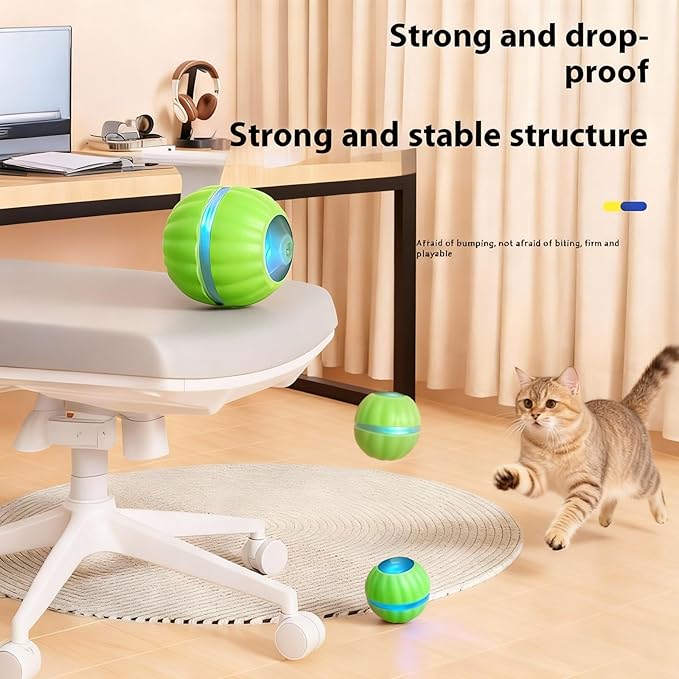 Interactive Cat Toys for Indoor Cats,Automatic Moving Kitten Toys,Cat Toys for Bored Indoor Adult Cats,Smart Rechargeable Cat Enrichment Toys for Cats to Keep Them Busy, Cat Balls Pet Toys