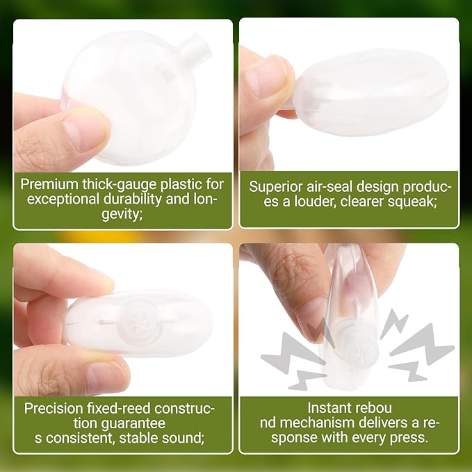 Squeakers for Dog Toys 50mm Dog Squeakers Replacement Plush Toy Repair Noise Maker Reed Insert Airbags Squeaker Cat Pet Toys Accessories, 10pcs
