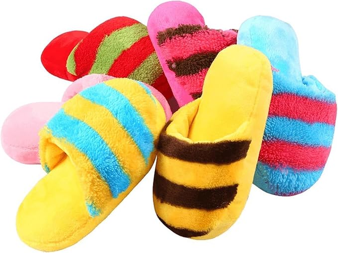 1Pc Blue Cute Pet Puppy Dog Cat Slipper Shape Plush Slipper Sound Pet Toy Pet Dog Chew Toys Dog Squeak Plush Toys Tooth Cleaning Chew Play Toy Chew Supplies