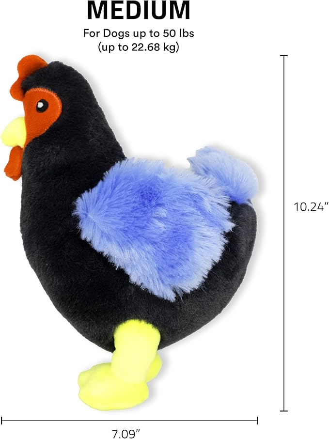 Playology Dog Toys | Plush Hen Stuffed Animal for Dogs | Chicken Scented Medium Toy that Clucks | Plush Chew Toy for Dogs