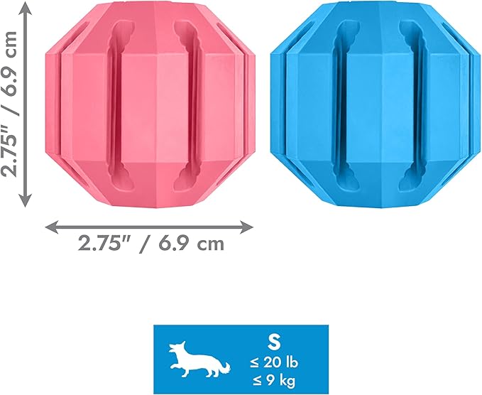 KONG Puppy Activity Ball - Soft & Durable Natural Puppy Rubber Dog Toy - Chew Toy for Teething Puppies - Eases Aching Teeth & Gums - for Small Puppies - Randomly Provided Color
