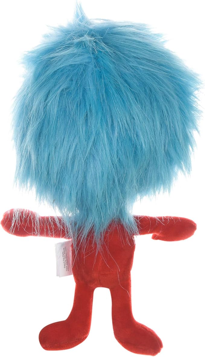 Dr. Seuss The Cat in the Hat Thing 1 Big Head Plush Dog Toy, 9 Inch (Pack of 2)