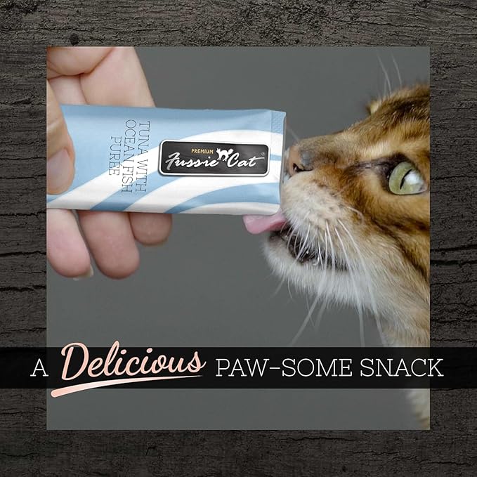 Fussie Cat Tuna with Ocean Fish Puree - 0.5 Ounce Tubes (Pack of 72 Tubes)
