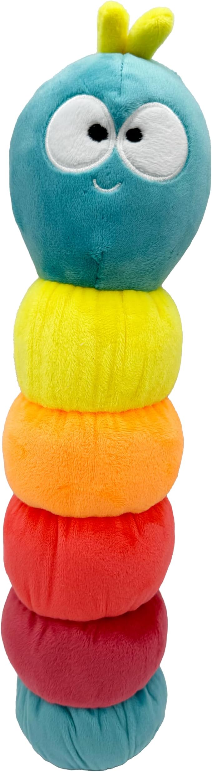 Huxley & Kent Funny Dog Toy w/Squeaker – Power Plush Squeaky Dog Toys for Small, Medium & Large Dogs – Soft Stuffed Animal for Indoor Play & Fetch - Fetchies® Caterpillar, Large