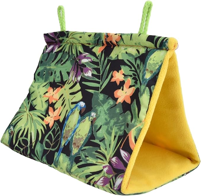 Acouto House Hanging Hammock Pet Hammock Shade Hanging Hut Tent Toys Plush Snuggle Pet Cave Parakeet Cockatiel - Birdcage Accessories