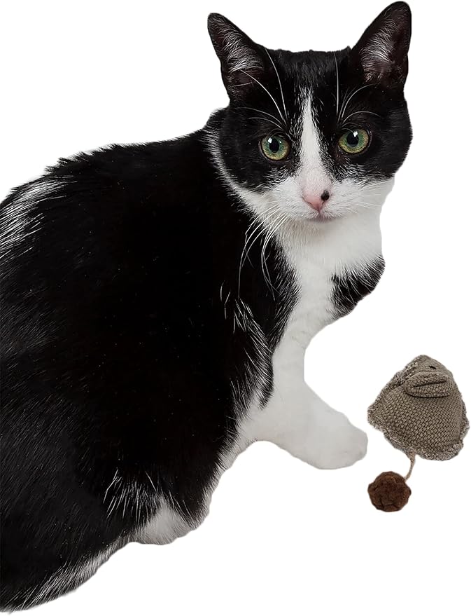 Pet Life ® 'Pompom Tailed' Extra-Durable Mouse Plush Catnip Cat Toy