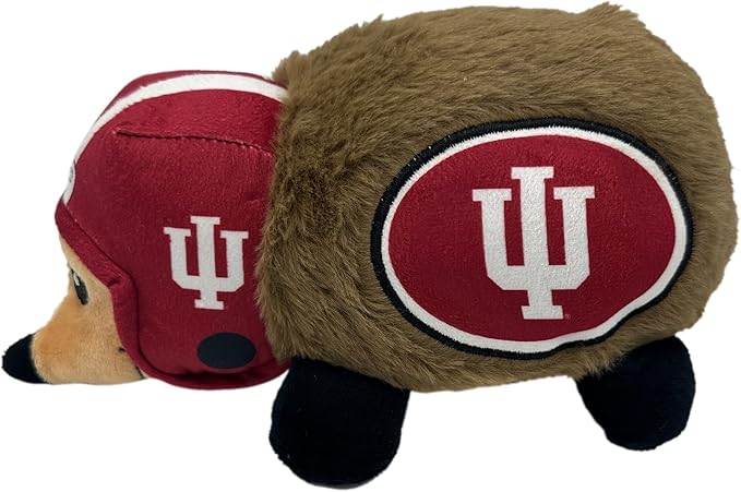 NCAA Indiana Hoosiers Plush Hedgehog Toy for Dogs & Cats, Cool Soft Pet Toy for Fun and Interactive Play, Dog Chew Toy with Squeaker, Licensed Hot Pet Toy
