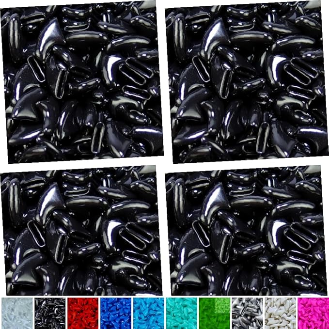 zetpo 80 pcs Cat Nail Caps | Cat Claw Covers | with Adhesives and Applicators (Black, S)