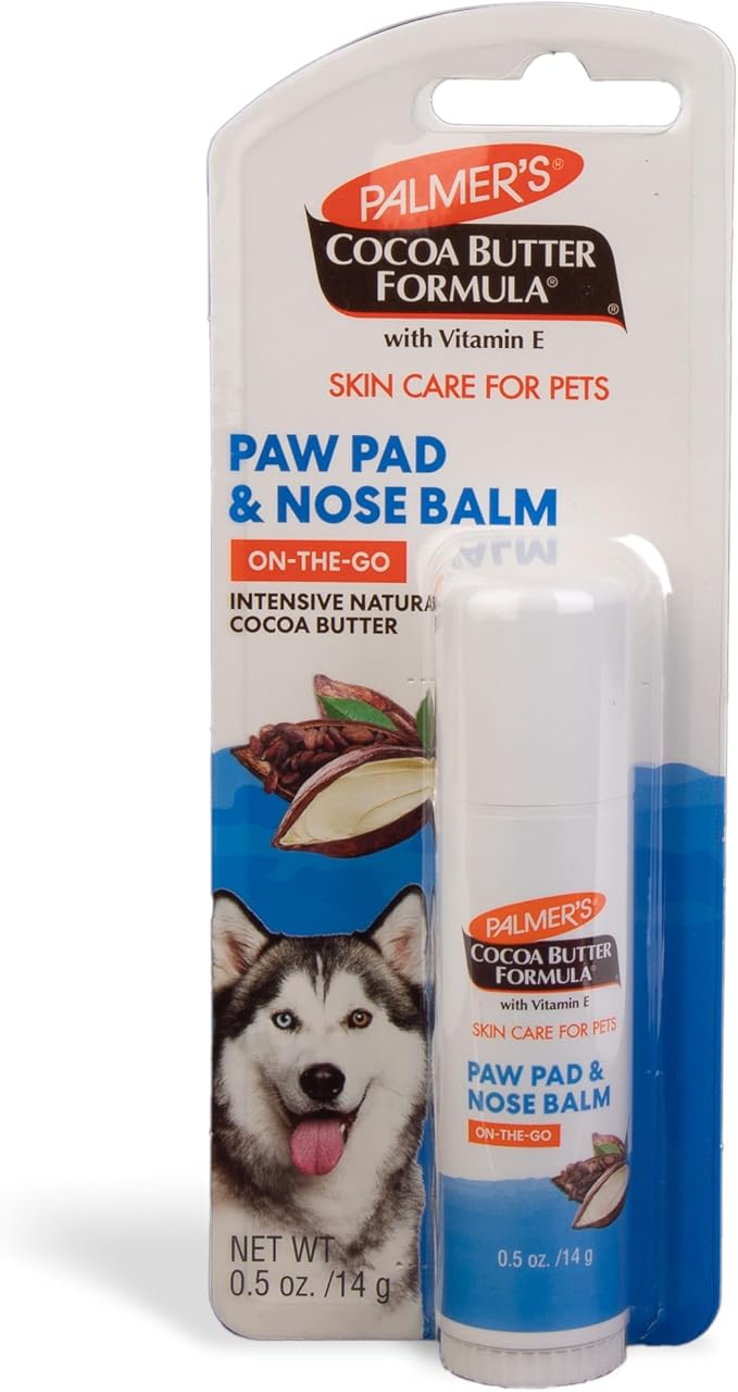 Palmer's for Pets Cocoa Butter Paw Pad and Nose Balm Swivel Stick, Fragrance Free - Moisturizing Dog Balm with Vitamin E, Peppermint Oil, Shea Butter, Rough or Dry Pads, 0.5 oz