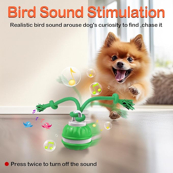 Salodal Interactive Dog Toys Rolling Ball for Puppy/Small Dogs,Peppy Pet Ball for Dogs,Motion Activate,Automatic Moving Dog Toy,USB Rechargeable