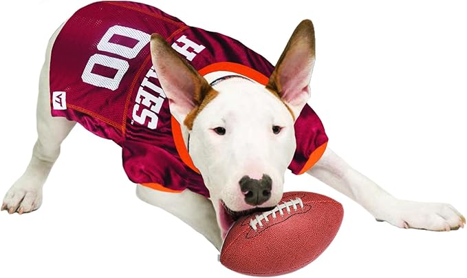 Pets First NCAA College Virginia Tech Hokies Mesh Jersey for DOGS & CATS, Small.Licensed Dog Jersey with your Favorite Football/Basketball College Team