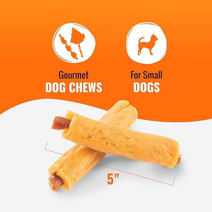 GOOD 'N' FUN Triple Flavor Mini Ribs with Peanut Butter Flavor Chews for Dogs, 8 Ounces, Treat Your Small Dog to Long-Lasting Chews Made with Chicken and Beef Hide