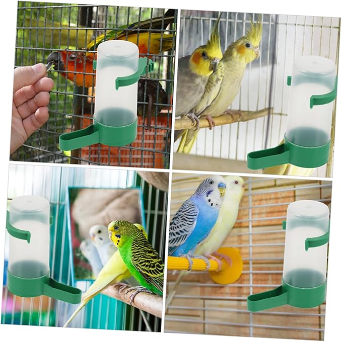 20pcs Spillproof Bird Water Dispenser for Parrots and Small Birds Easy to Clean Automatic Waterer Cups for Quail and Parakeets Cage Water Container