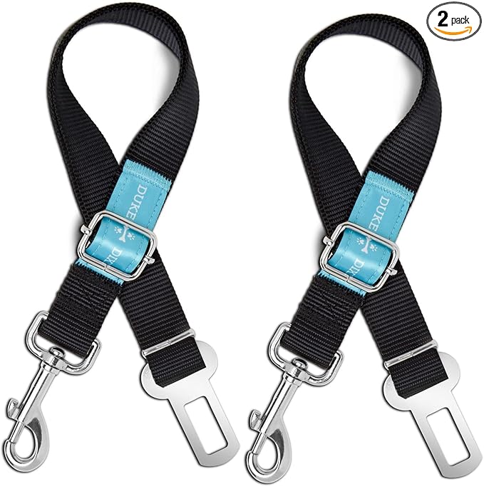 Dog Seat Belt Pet Dog Cat Car Seatbelt Safety Tether - 2 Pack - Adjustable Harness Belts Pet Leash - Heavy Duty Nylon Seatbelts - Universal Fit Cars Truck SUV