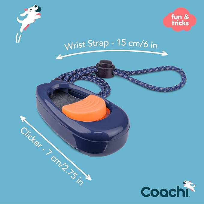 Company of Animals Coachi Multi-Clicker, Dog Accessory, Volume Control with 3 Settings, Easy to Click, Adjustable Wrist Strap, Dog Clicker, for Dog Training, Including Sensitive Dogs and Puppies
