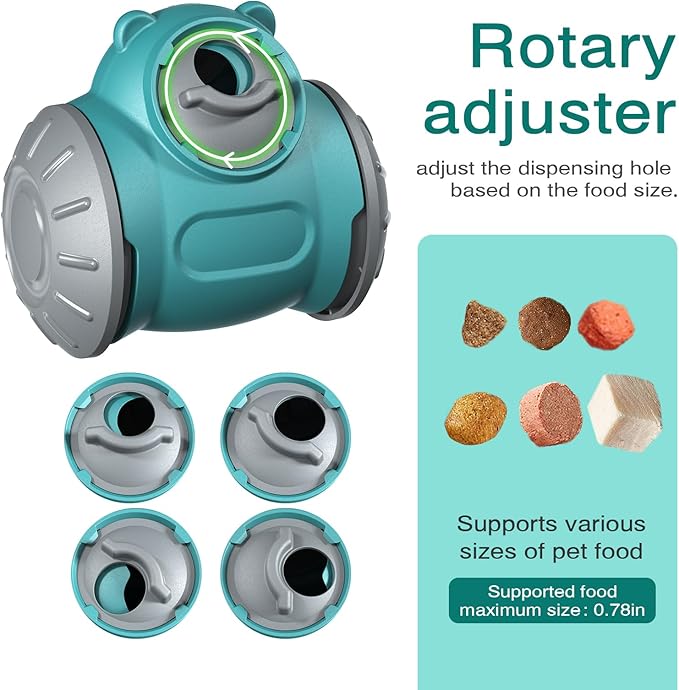 2026 Interactive Dog Dispenser Toy - Premium Food for Smart Dogs - Adjustable Food Puzzle for Small Medium and Large Dogs For Large/Medium/Small Aggressive Chewers Breed Pet Cat Color Mars Green