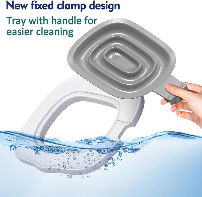 Upgraded Cat Toilet Training Kit,Universal Cat Toilet Training Systems,Reusable Trainer for Pet Cleaning with 1 Replaceable Cat Feather Toy