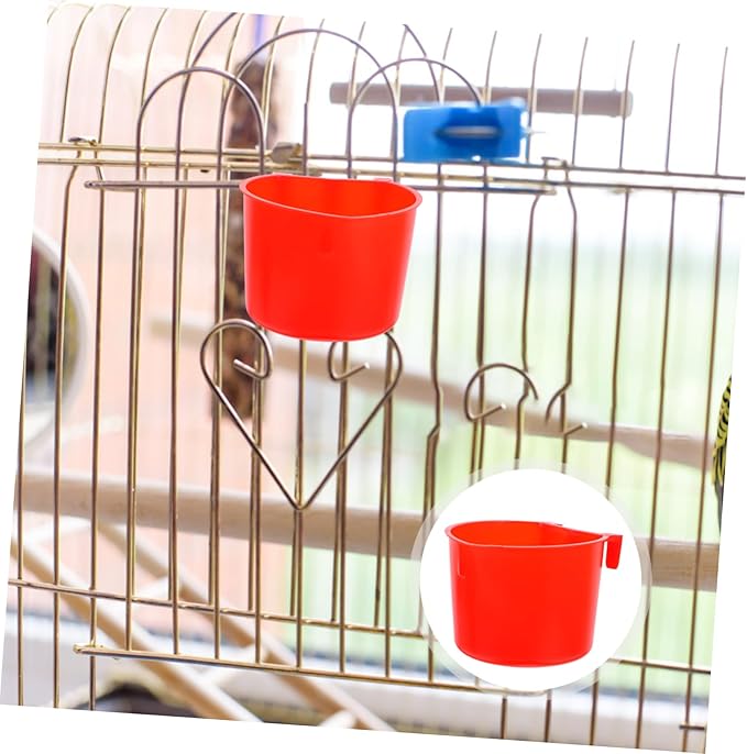 TOYANDONA 4pcs Thickened Plastic Feeding and Watering Bowls for Small Birds Guinea Pigs Chickens Puppies and Rabbits