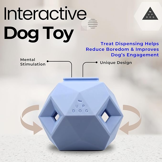 Treat Dispensing Balls for Medium Dogs and Cat Treat Dispenser Toy Interactive for Self-Play Improves Oral Hygiene, Mental Simulation, and Bordem Buster, Simple and Effective Food Toy (3.6 x 3.6 in)