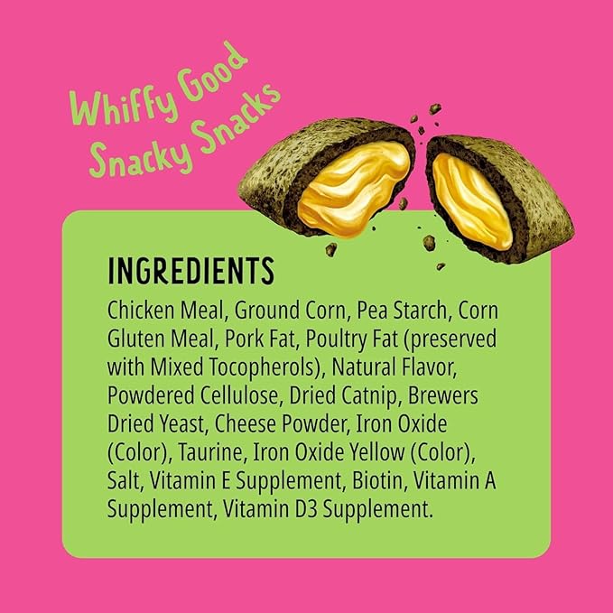 Bonkers Bites, Catnip and Chick 'N' Cheddar Flavor, Crunchy and Soft Texture Snacks, Low Calorie Healthy Treats, No Artificial Flavors, Perfect for Playtime Training Rewards, 2 Pack of 16 oz Tub
