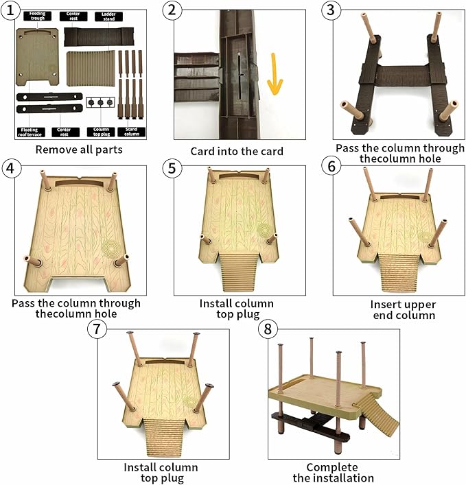 Tfwadmx Large Turtle Basking Platform, Floating Turtle Dock, Turtles Platform for Aquarium,Aquatic Turtles, Frogs, Crabs