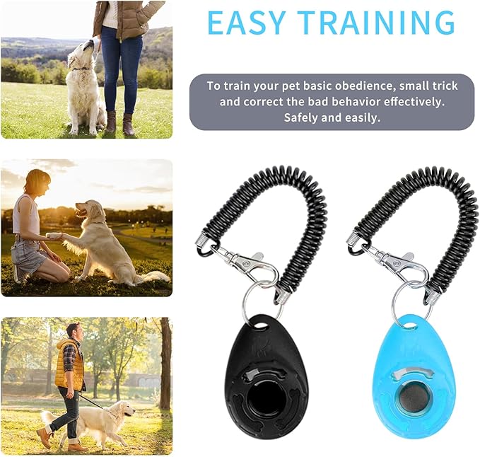 Dog Treat Pouch for Pet Training, 3-Way Wear Training Bag with 2 Clickers, Collapsible Bowl & Poop Bag, Large Capacity Dog Training Kit with Adjustable Waist Belt/Shoulder Strap for Walking