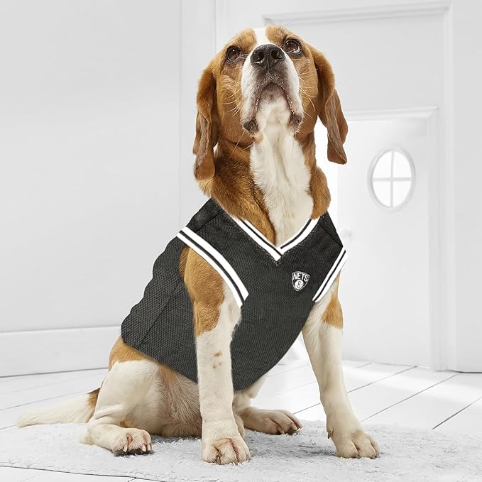 NBA PET Jersey Brooklyn NETS Basketball Dog Jersey, X-Small. Best Licensed Basketball Jersey for The Real Four-Legged Fan!