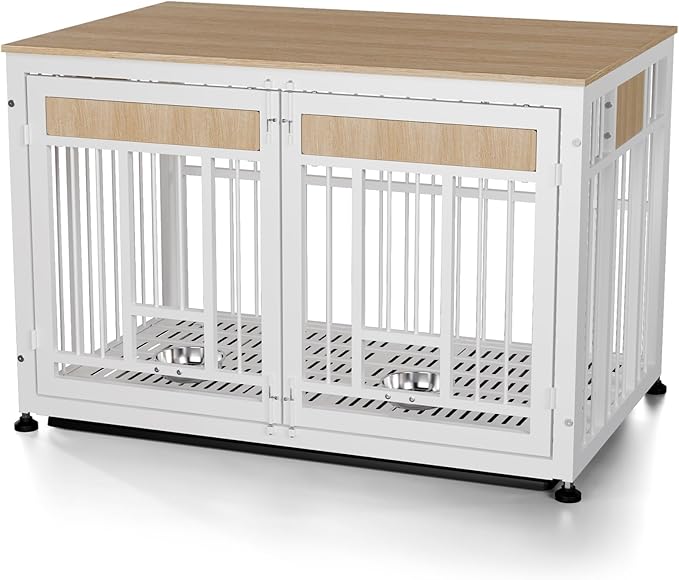 Heavy Duty Dog Crate Furniture for Large Dog, 48 Inch Decorative Pet House End Table, Large Wooden Cage Kennel for Dogs Furniture Indoor