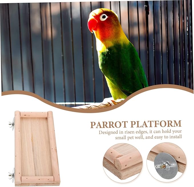 HANABASS Hamster Platform Bed Food Box Chinchilla Cage Accessory Bird Cage Stand Parrot Platform Bed Hamster Supply