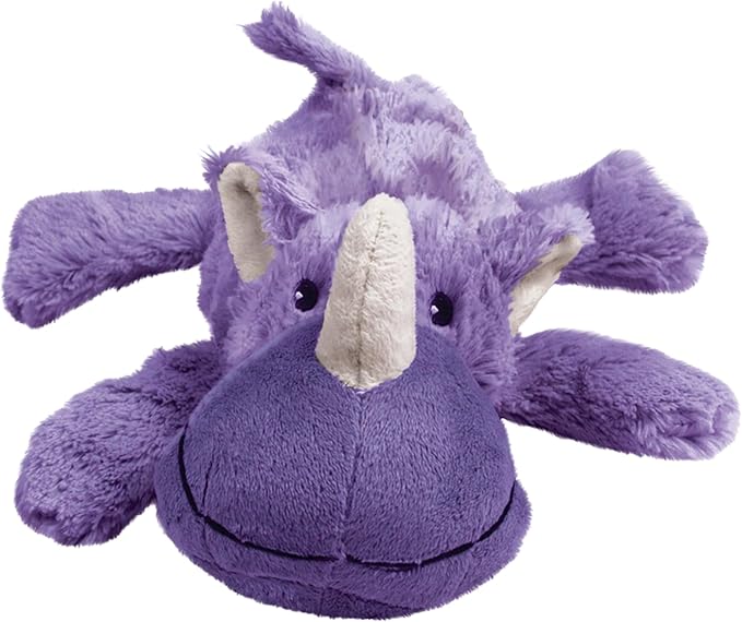 KONG - Cozie Rosie Rhino - Indoor Cuddle Squeaky Plush Dog Toy - for Small Dogs
