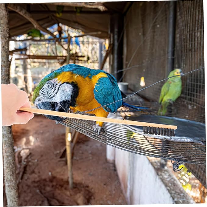2pcs Bird Cage Cleaning Brush Set Durable Tools for Pet Bird Small Animal Cage Cleaning Includes Shovel Brush for Easy Droppings Removal