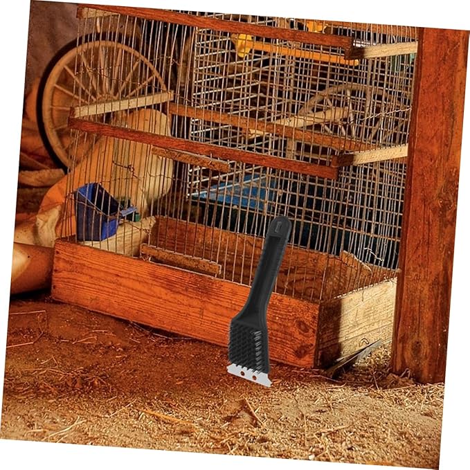 Balacoo 2pcs Bird Cage Cleaning Tools Multi-Function Bird Droppings Brush Long Handle Birdcage Cleaning Brush Pet Cage Accessory