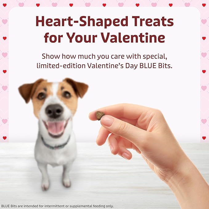 Blue Buffalo Valentine Blue Bits Natural SoftMoist Training Dog Treats Chicken Recipe 4.5-oz Bag (Pack of 2)