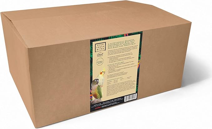 Oven Fresh Bites, Classic Formula Bird Food, Baked Avian Diet, For Small Parrots, 15 lb Bulk Box